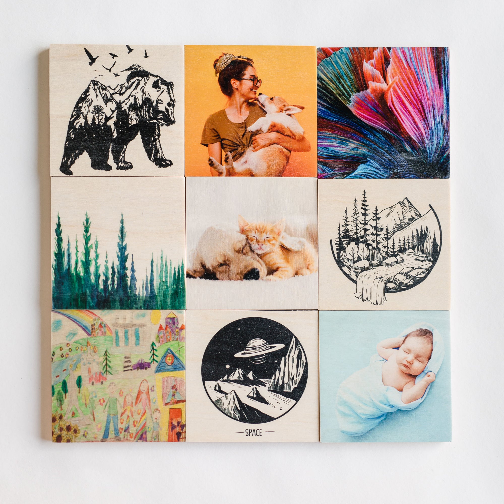 Wood Photo Coasters/Magnets